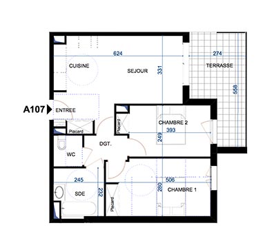 plan appartement 53m2