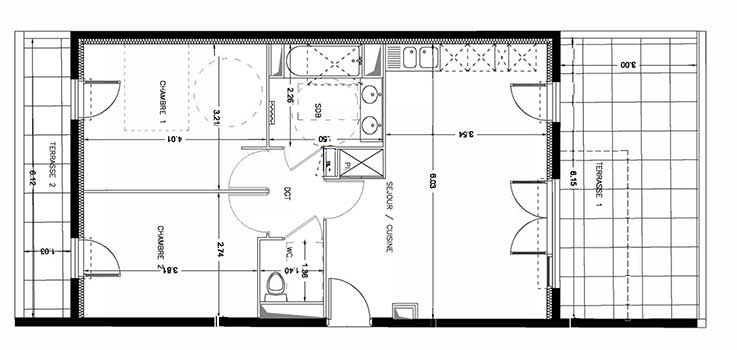 plan appartement 48m2