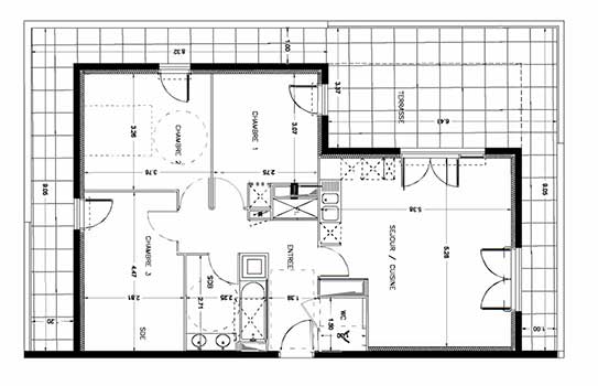plan appartement 33m2